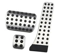 Rynplex Car Pedals Accelerator Brake Footrest Pad, for Mercedes-Benz, C E S GLK SLK CLS SL-Class W203 W204 W211 W212 W210 Car Pedal Cover Protection Pad(BLACK AT Without Rest)