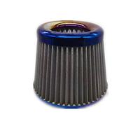 Rynplex Car Universal Stainless Steel Roasted Blue Air Filter Cold Air Intake High Flow 65mm 76mm Performance Breather Filters Car Cabin Air Filter(63MM caliber)