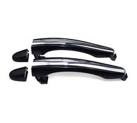 Rynplex Chrome Black Exterior Door Handles Front Rear Left Right, for Hyundai, Azera 2006 2007 2008 2009 2010 2011 826513L000 826523L000 Car Exterior Door Handle Cover(Pair Rear)