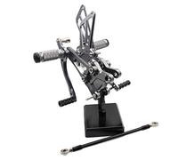 Rynplex CNC Aluminum Adjustable Motorcycle Rearsets Rear Sets Foot Pegs Pedal Footrest Fits CBR600 CBR 600 F4I F3 F4 2001-2007 2004 Motorcycle Foot Pedal(Grey)