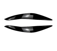 Rynplex For, for BMW, 5 Series F10 F11 2011 2012 2013 2014 Gloss Black ABS 2Pcs Eyelid Front Headlight Eyebrow Cover Eye Lid Trim Sticker Headlight eyebrow cover(Gloss Black)