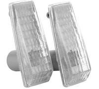 Rynplex For, for W124, for R129, for W140, for W202, for W201 2Pcs Car Fender Turn Signal Light Indicator Repeater Lamp Cover White Car Indicator Light