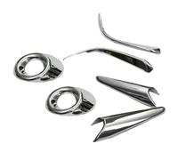 Rynplex For Mazda, for 3 M3 Axela 2017 2018, Chrome Front Fog Light Lamp Cover Trim Foglight Garnish Strip Bumper Eyebrow Eyelid Molding Fog Light Cover(6PCS)