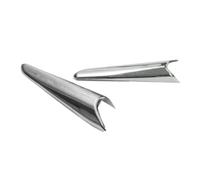Rynplex For Mazda, for 3 M3 Axela 2017 2018, Chrome Front Fog Light Lamp Cover Trim Foglight Garnish Strip Bumper Eyebrow Eyelid Molding Fog Light Cover(2PCS-01)