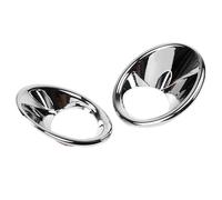 Rynplex For Suzuki, for Vitara 2016 2017 2018, 2Pcs Silver Chrome Car Front Headlight Fog Lamp Cover Trim Frame Moulding Car Light Accessories Fog Light Cover