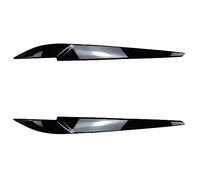 Rynplex For X5 F15 X6 F16 ABS Glossy Car Evil Headlight Eyebrows Eyelid Body Kit, for 25i 30i 30d 35i 35d 40i 40d M50 X5M X6M 2014-2018 Headlight Protective Sticker(Gloss Black)