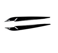 Rynplex For X5 X6 F15 F16 2014-2018 Car Headlight Lid Eyebrows Eyelids Decorative Lamp Cover Trim Carbon Fiber Style Headlight Protective Sticker(Glossy Black)