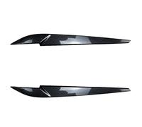 Rynplex For X5 X6 F15 F16 Gloss Black Car Front Headlight Eyebrow Eyelid Stickers Head Lamp Light Decoration Trim Eyebrows 2014-2018 Headlight Protective Sticker(Carbon Fiber)
