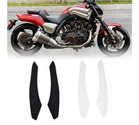 Rynplex for Yamaha, for VMAX 2009 2010 2011 2012 2013 2014 2015 2016 2017 2018 Tank Pad Gas Traction Pads Fuel Grips Side Stickers Knee Protectors Decal Motorbike Anti Slip Pad(Black Clear with Logo)
