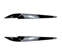 Rynplex Front Headlight Cover Head Light Lamp Eyelid Eyebrow Trim ABS, for X5 X6 F15 F16 2014-2018 Gloss Black Headlight Protective Sticker