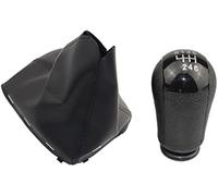 Rynplex Gear Shift Knob, 5/6 Speed Manual Gear Shift Knob Shifter Lever Handle Stick, for Ford, for Focus, C-Max 2003 2004 2005 2006 (Size : 6 Speed Black Set) Gear Shift Lever