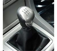 Rynplex Gear Shift Knob, 5 Speed Gear Shift Knob, for Ford, C-Max Kuga, for Fiesta, for Ford, for Focus, 2 2005-2011 Leather Boot Gear Head Stick Car Accessories (Size : Silver) Gear Shift Lever
