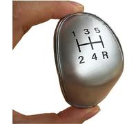 Rynplex Gear Shift Knob, Gear Knob Badge Emblem Cap Knob Cover 5/6 Speed Insert Replacement, for Ford, for Focus, MK2 MK3, for Fiesta, C-max B-max Galaxy Kuga (Size : Silver 5 Speed) Gear Shift Lever