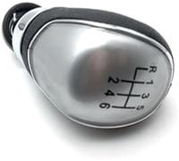 Rynplex Gear Shift Knob, Silver Black Gear Shift Knob 5 Gear 6 Speed Manual, for Ford, for Focus, 2 MK2 FL MK3 MK4 MK7 Galaxy, for Fiesta, Car Styling (Color : Silver 6speed) Gear Shift Lever