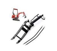 Rynplex Hydraulic Thumb Clip, for MINI, Excavators Attachments, Single Hole Metal Grab Thumb Clip fits Excavator up to 3 Tons, with 2*M14 Hoses Excavator Pilot Control Handle