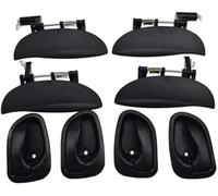 Rynplex Inside Door Handle, for Hyundai Atos Sanatro 1997-2005 Outside Exterior Interior Front Rear Left Right Handles 82650-02000 82660-02000 Inner Wrench Trim Panel(Black Full Set 8pcs)