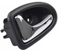 Rynplex Inside Door Handle, for Renault for Megane for Clio Traffic Scenic Car Inner Interior Handles 7700432705 7700432706 7700432707 7700432708 Inner Wrench Trim Panel(Black Bright Silver Rl)