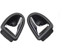 Rynplex Inside Door Handle, for Renault for Megane for Clio Traffic Scenic Car Inner Interior Handles 7700432705 7700432706 7700432707 7700432708 Inner Wrench Trim Panel(Black Bright Silver Rear)