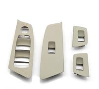 Rynplex LHD Car Interior Door Window Lifting Switch Cover Panel Trim Replacement, for BMW, for 5 Series G30 G31 525 528 530 540 Car Interior Door Handle(Oyster 4PCS Set)