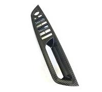 Rynplex LHD RHD Interior Carbon Fiber Door Handle Outer Leather Cover Replacement, for BMW, for X5 X6 E70 E71 E72 2007-2013 Car Interior Door Handle(Front Right Armrest)