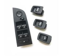 Rynplex LHD RHD Interior Door Window Lifting Switch Regulator With Outer Cover Panel 4Pcs Set, For BMW, for 3 Series E90 316 318 320 325 328i Car Interior Door Handle(LHD B Black Set)