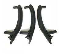 Rynplex LHD RHD Left Right Interior Door Handle Assembly Set with Outer Leather Cover, for BMW, for X5 X6 F15 F16 2014-2018 Car Interior Door Handle(RHD Black Set)