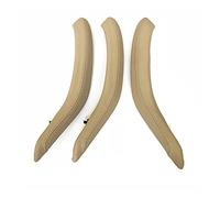 Rynplex LHD RHD Upgraded Interior Door Handle Outer Leather Cover Set, for BMW, for X5 X6 F15 F16 2014-2018 Car Interior Door Handle(RHD Beige)