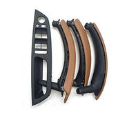 Rynplex LHD RHD Window Switch Panel Leather Door Handle Cover Assembly 7PCS Full Set, for BMW, for X5 X6 E70 E71 E72 2007-2013 Car Interior Door Handle(LHD Sattel Brown)