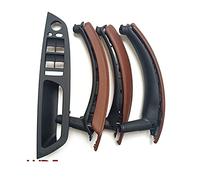 Rynplex LHD RHD Window Switch Panel Leather Door Handle Cover Assembly 7PCS Full Set, for BMW, for X5 X6 E70 E71 E72 2007-2013 Car Interior Door Handle(LHD Red Brown)