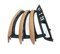 Rynplex LHD RHD Window Switch Panel Leather Door Handle Cover Assembly 7PCS Full Set, for BMW, for X5 X6 E70 E71 E72 2007-2013 Car Interior Door Handle(RHD Sattel Brown)