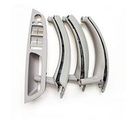 Rynplex LHD RHD Window Switch Panel Leather Door Handle Cover Assembly 7PCS Full Set, for BMW, for X5 X6 E70 E71 E72 2007-2013 Car Interior Door Handle(LHD Gray)