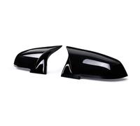 Rynplex Mirror Covers Left Right Side Rearview Mirror Cover Cap, for BMW, F20 F21 F87 M2 F23 F30 F36 X1 E84 I3 I3S Auto Accessories Wing Mirrors Replacement Parts Wing Mirror Covers(BRIGHT BLACK)