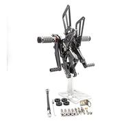 Rynplex Motorcycle Footpeg Rearset Pedal Fits CBR150 CBR125 CBR 125 150 2011 2012 2013 2014 2015 2016 2017 Adjustable Aluminum Rearsets Foot Pegs Footrest Motorcycle Foot Pedal(Grey)