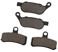 Rynplex Motorcycle Front Rear Brake Pads, for Harley, Fat Boy FLSTF FLSTFB Softail Deluxe Custom Slim FLS FLSTC FXST FXSTC Motorcycle Brake Pads(BLACK Front and Rear)