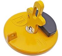 Rynplex Oil Fuel Tank Cap Cover by, for Caterpillar 7X7700 CAT 320B 320C 320D Excavator, Heavy Machinery, Yellow Metal Excavator Diesel Tank Cap