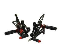 Rynplex Racing Adjustable Rearset Footrests Driver Foot Pegs Pedals Fits GSR750 GSR GSXS GSX-S 750 750Z GSXS750 GSXS750Z Motorcycle Foot Pedal(Black)