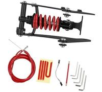 Rynplex Rear Shock Absorber Suspension Kit Steel Black/Red, for M365 1S Pro1 Pro2 Electric Scooters Improves Ride Com Fort Reduces Shocks front suspension spring