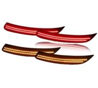 Rynplex Side Mirror Indicator Light, for Chrysler 200 2015-2017 Rear Fender Marker Bumper Lamp Accessories Smoked Waterproof 4Pcs Red Amber Led Front Rearview Signal Car Turn Signal Light Car