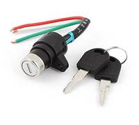 Rynplex sourcing map 3 Wires Scooter ATV Electric Bikes Ignition Switch Lock with 2 Keys Car Ignition Switch Lock