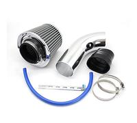 Rynplex Turbo Universal Cold Intake Kit With Filter 76mm Car Automobile Rubber Hose High Power Induction Supercharger Intake Pipe Car Cabin Air Filter(Silver)