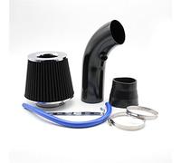 Rynplex Turbo Universal Cold Intake Kit With Filter 76mm Car Automobile Rubber Hose High Power Induction Supercharger Intake Pipe Car Cabin Air Filter(Black)