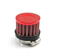 Rynplex Universal 25mm Car Air Filter Clip-On Auto Round Conical Cold Intake 1inch, for MINI, Air Filters Car Cabin Air Filter(RED)