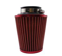 Rynplex Universal 3" Car Air Filter Clean Intake High Flow Round Cone Car Air Intake Filter Induction Kit High Power Sports Mesh Car Cabin Air Filter(76mm Red)