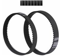 Rynplex Vacuum Belts, 2pcs Timing Belt, for Dyson, DC17, Upright Vacuum Cleaner Geared Conveyor Home Appliance Spare Parts (Size : Width 8mm x 2) Vacuum Cleaner Belt(BLACK Width 10mm x 2)