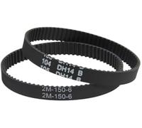 Rynplex Vacuum Belts, 2pcs Vaccum Cleaner Timing Belt 2M-150-6 Perimeter 150mm Width 6mm Teeth 75 Synchronous Conveyor, for Home Appliance Vacuum Cleaner Belt