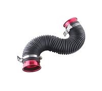 Rynplex Wholesales High Performance Universal 76mm Air Filter Pipe Multi Flexible Air Intake Pipe Car Cabin Air Filter(Red)