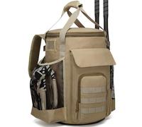 RYNQAVOA Baseball Bucket Bag Backpack, Coaches Bucket Bag Fit 6 Gallon Buket, Baseball Coaching Accessories with Backpack Straps, Tactical Style Softball Coaches Bags with Multiple Pockets