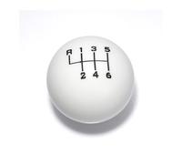 Rynzo Weighted Gear Knob Universal 6 for Speed Ball Shape Acrylic Gear Shift Knob Shifter Lever Head(White)