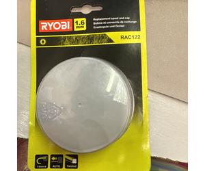 Ryobi 1.6 mm RAC 122 Replacement Spool And Cap For Rlt 5030S, RLT4027, Rlt 5027