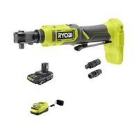 RYOBI 18V Cordless Ratchet Multi-Size 3/8 in. and 1/4 in. Kit with 1.5 Ah Battery and Charger (PCL280K1)